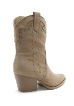Botines de Mujer Estilo Cowboy con Tachuelas Decorativas Plateadas y Bloque de Tacón - Imagen 16