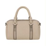 Bolso de Mano Sintético con Tachuelas y 2 Cremalleras Enterizas Decorativas para Mujer - Imagen 8