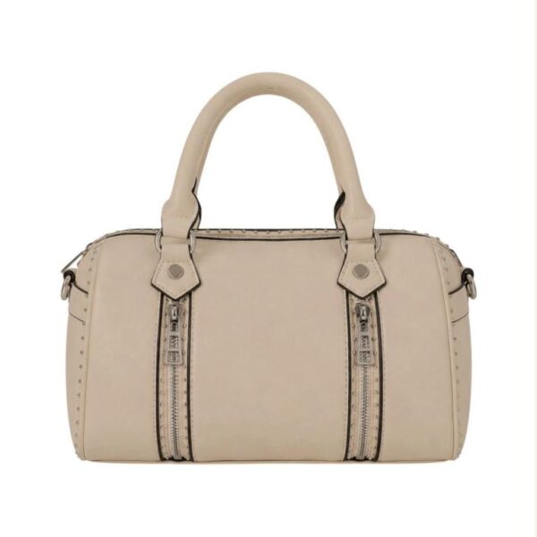 Bolso de Mano Sintético con Tachuelas y 2 Cremalleras Enterizas Decorativas para Mujer - Imagen 8