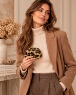 Monedero en Piel Italiana con Pelito, Diseño Frontal Animal Print y 2 Cremalleras Mujer - Imagen 2