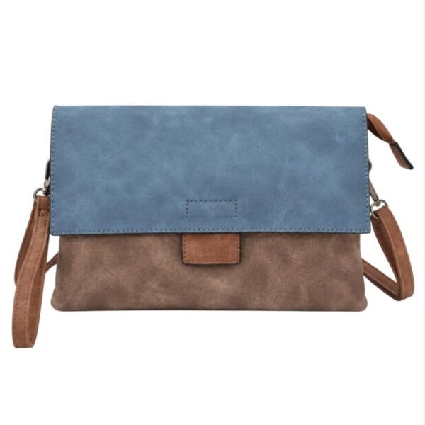 Bolso Bandolera Tricolor Sintético de Mujer con Asa Corta de Mano y Varios Compartimentos - Imagen 5
