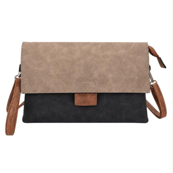 Bolso Bandolera Tricolor Sintético de Mujer con Asa Corta de Mano y Varios Compartimentos - Imagen 12