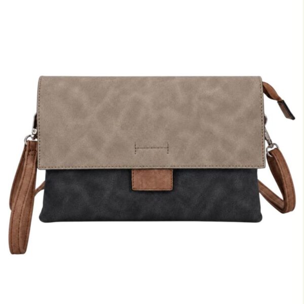 Bolso Bandolera Tricolor Sintético de Mujer con Asa Corta de Mano y Varios Compartimentos - Imagen 10