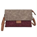 Bolso Bandolera Tricolor Sintético de Mujer con Asa Corta de Mano y Varios Compartimentos - Imagen 2