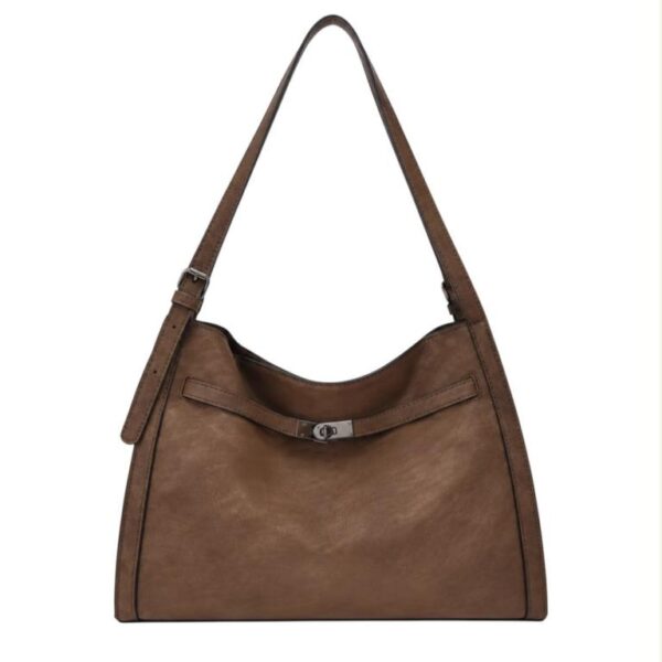 Bolso de Hombro Sintético Tipo Hobo con Manivela de Giro Frontal + Bolso Bandolera Mujer - Imagen 6