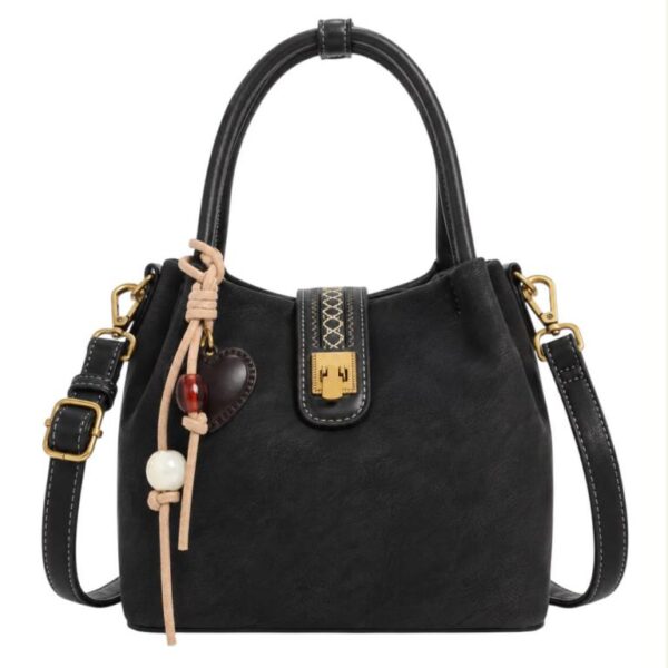 Bolso de Mano Sintético con Mini Solapa y Compartimentos Internos para Mujer - Imagen 4