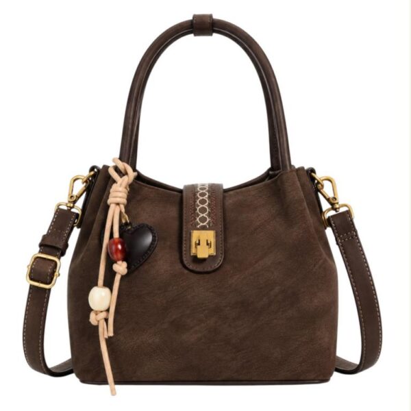 Bolso de Mano Sintético con Mini Solapa y Compartimentos Internos para Mujer - Imagen 5