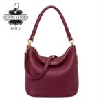 Bolso de Hombro de Mujer Piel Italiana con Cremalleras Laterales Decorativas - Imagen 4