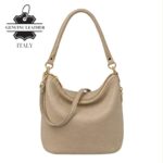 Bolso de Hombro de Mujer Piel Italiana con Cremalleras Laterales Decorativas - Imagen 8