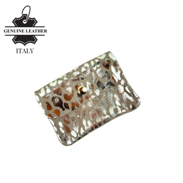 Monedero Efecto Brillante en Piel con Diseño Leopardo y 3 compartimentos para Mujer - Imagen 7