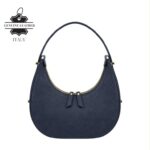 Bolso de Mano en Piel Italiana con Diseño Medialuna, Asa Ajustable y 2 Cremalleras Mujer - Imagen 6