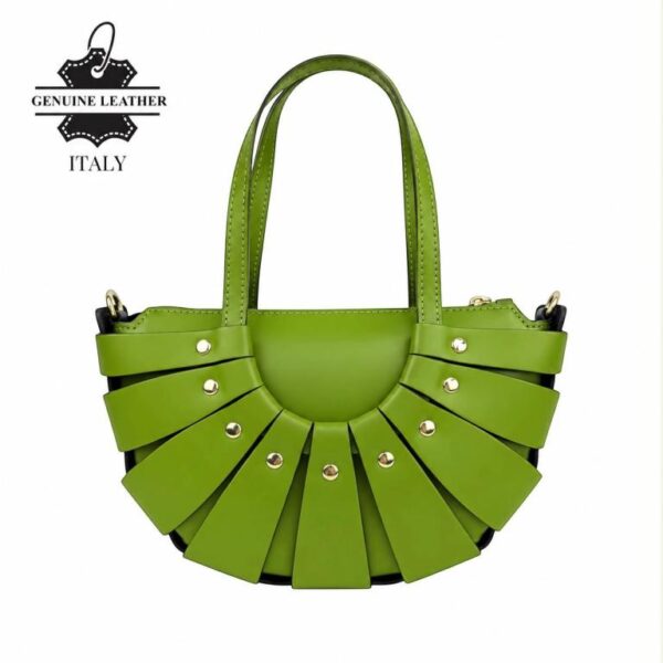 Bolso de Mano en Piel Italiana con Diseño Original y Tachuelas Decorativas para Mujer - Imagen 30