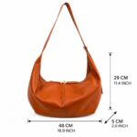 Bolso de Hombro en Piel Italiana con Costura Frontal y Gran Capacidad para Mujer - Imagen 12