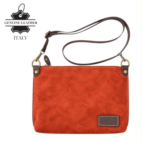 Bolso Bandolera de Mujer en Piel de Serraje Italiana para Universidad con Elegante Diseño - Imagen 9