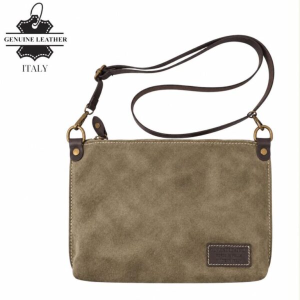 Bolso Bandolera de Mujer en Piel de Serraje Italiana para Universidad con Elegante Diseño - Imagen 8