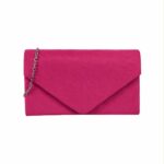 Bolso de Fiesta Sintético tipo Sobre con Asa Larga de Cadena Plateada y Solapa para Mujer - Imagen 4