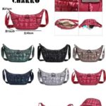 Riñonera Acolchada de Nylon Charro con 4 Compartimentos con Cremallera para Mujer