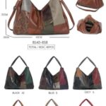 Bolso de Hombro Sintético tipo Hobo con Frontal Multicolor y Gran Capacidad para Mujer