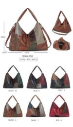 Bolso de Hombro Sintético tipo Hobo con Frontal Multicolor y Gran Capacidad para Mujer - Imagen 8