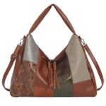 Bolso de Hombro Sintético tipo Hobo con Frontal Multicolor y Gran Capacidad para Mujer