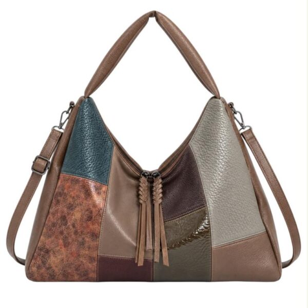 Bolso de Hombro Sintético tipo Hobo con Frontal Multicolor y Gran Capacidad para Mujer - Imagen 6