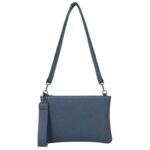 Bolso Bandolera Sintético con Asa Corta Gruesa y Bolsillo Trasero para Mujer