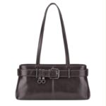 Bolso de Hombro Sintético con Frontal Decorativo tipo Cinturón y Asas Largas para Mujer - Imagen 3