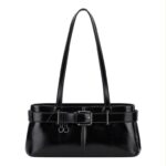 Bolso de Hombro Sintético con Frontal Decorativo tipo Cinturón y Asas Largas para Mujer - Imagen 5