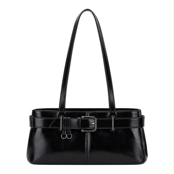 Bolso de Hombro Sintético con Frontal Decorativo tipo Cinturón y Asas Largas para Mujer - Imagen 5