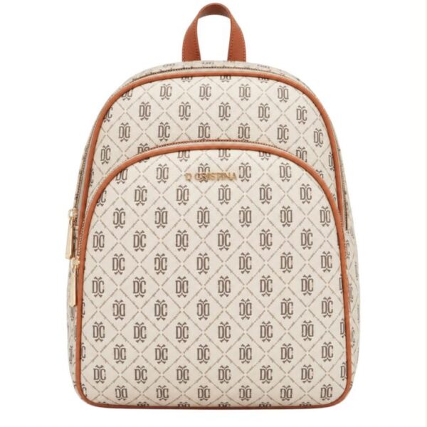 Mochila Sintética D. Cristina para Mujer con Gran Capacidad y 3 Bolsillos con Cremallera - Imagen 4