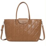 Bolso de Mano Sintético Acolchado de Mujer con Mini Solapa de Botón y Gran Capacidad - Imagen 5