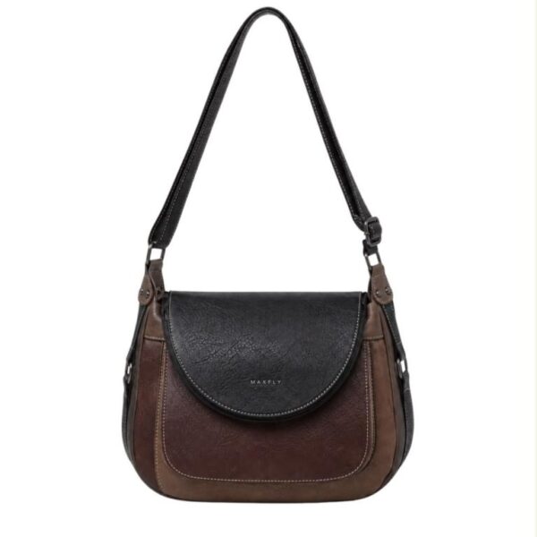 Bolso de Hombro Sintético Multicolor Maxfly con Solapa y Bolsillos Exteriores para Mujer - Imagen 4