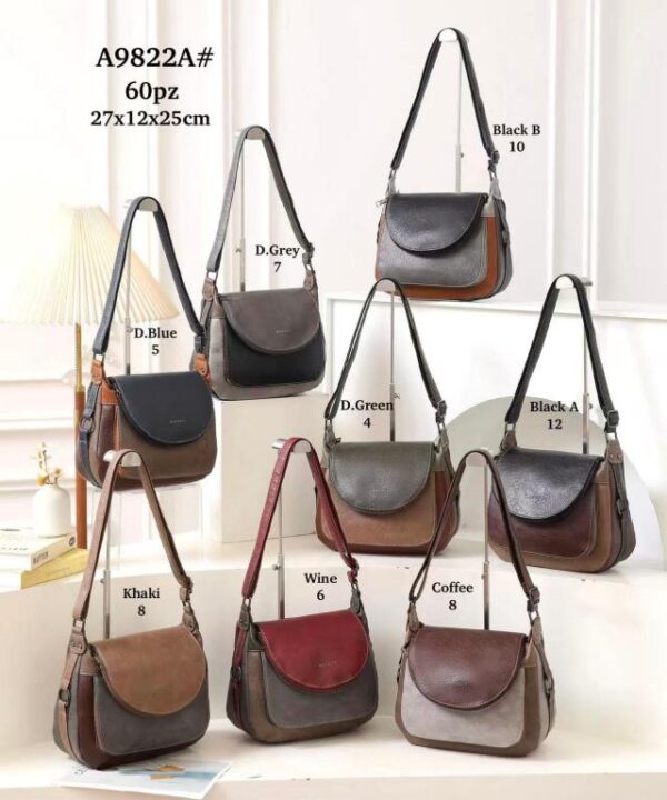 Bolso de Hombro Sintético Multicolor Maxfly con Solapa y Bolsillos Exteriores para Mujer - Imagen 2