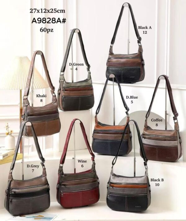 Bolso de Hombro Sintético Maxfly con Diseño Multicolor y 6 Cremalleras para Mujer - Imagen 2