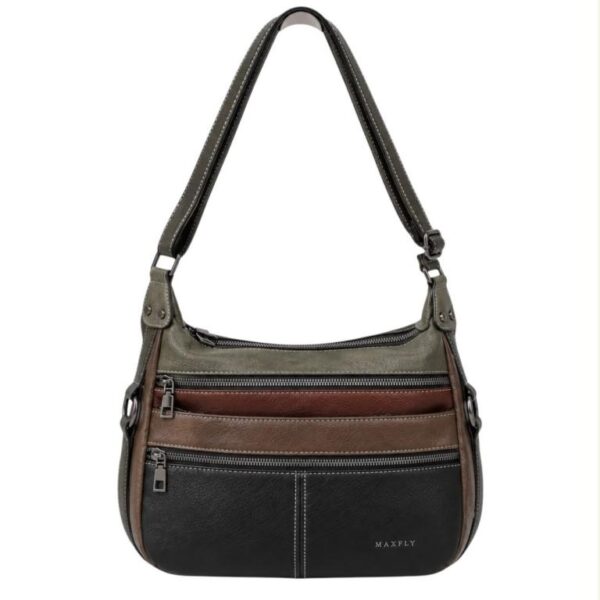 Bolso de Hombro Sintético Maxfly con Diseño Multicolor y 6 Cremalleras para Mujer - Imagen 3