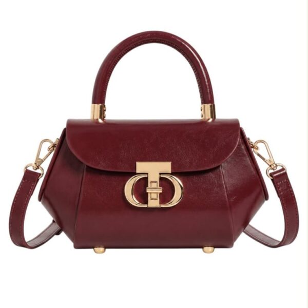 Bolso de Mano Sintético con Forma Hexagonal y Solapa de Giro Frontal para Mujer - Imagen 5