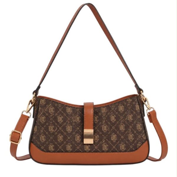 Bolso de Hombro Sintético Bicolor D. Cristina con Mini Solapa, Cremallera y Asa Larga para Mujer - Imagen 3