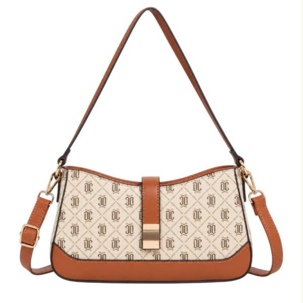 Bolso de Hombro Sintético Bicolor D. Cristina con Mini Solapa, Cremallera y Asa Larga para Mujer - Imagen 5