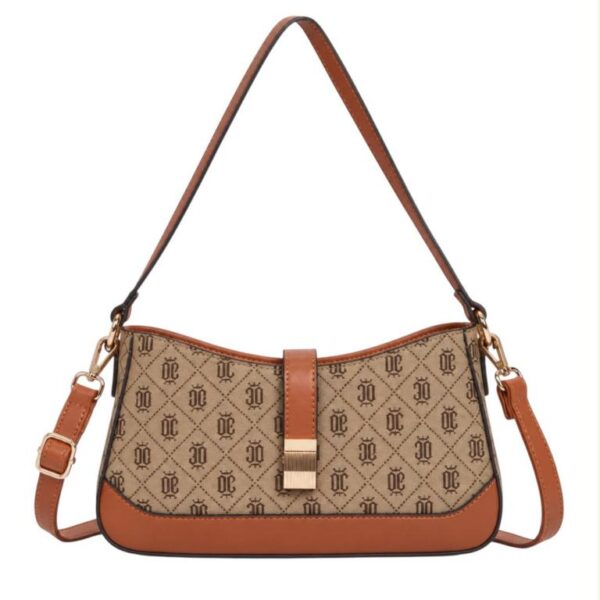 Bolso de Hombro Sintético Bicolor D. Cristina con Mini Solapa, Cremallera y Asa Larga para Mujer - Imagen 2