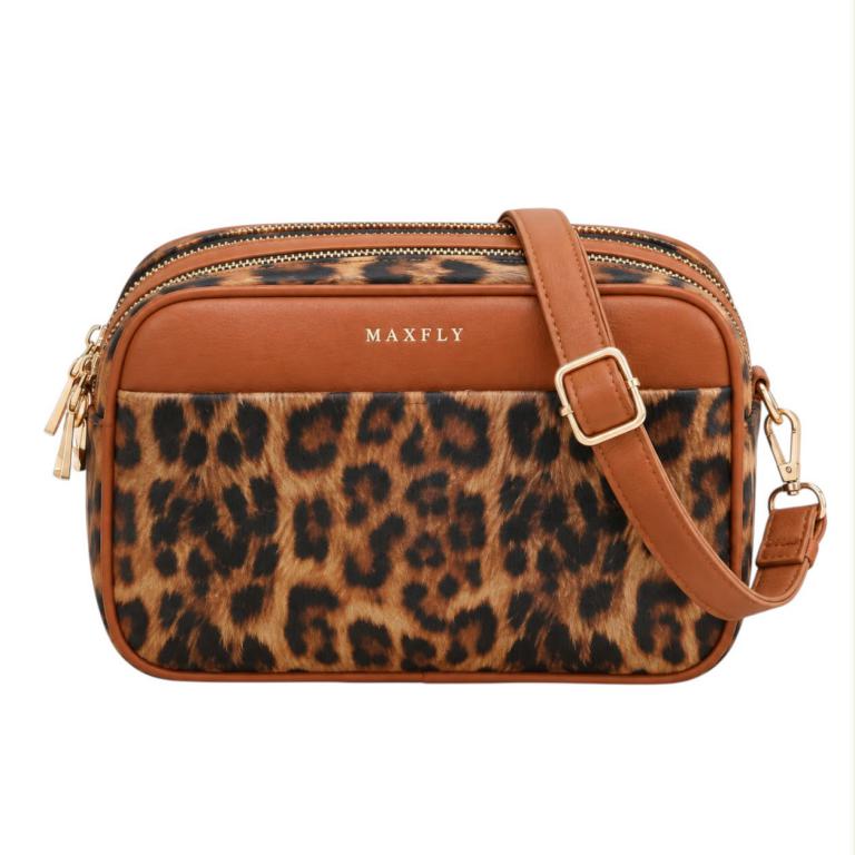 CGBA9903-B Bolso Bandolera Sintético Maxfly con Diseño Animal Print y 4 Compartimentos para Mujer - Imagen 1
