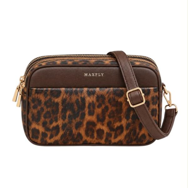 Bolso Bandolera Sintético Maxfly con Diseño Animal Print y 4 Compartimentos para Mujer - Imagen 2