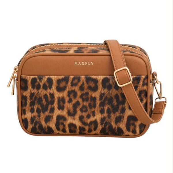 Bolso Bandolera Sintético Maxfly con Diseño Animal Print y 4 Compartimentos para Mujer - Imagen 4