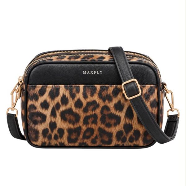 Bolso Bandolera Sintético Maxfly con Diseño Animal Print y 4 Compartimentos para Mujer - Imagen 5