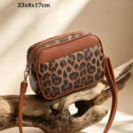 Bolso Bandolera Sintético Maxfly con Diseño Animal Print y 4 Compartimentos para Mujer