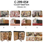 Monedero Sintético Muñeca Sweet Candy con Caja, Mini Solapa y Espacio para Tarjetas