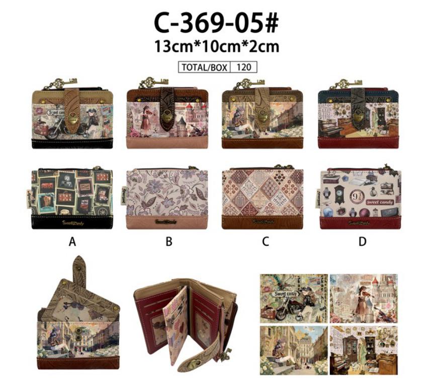 CGC369-05-All Monedero Sintético Muñeca Sweet Candy con Tarjetero Extraíble y Tamaño Compacto Mujer - Imagen 1