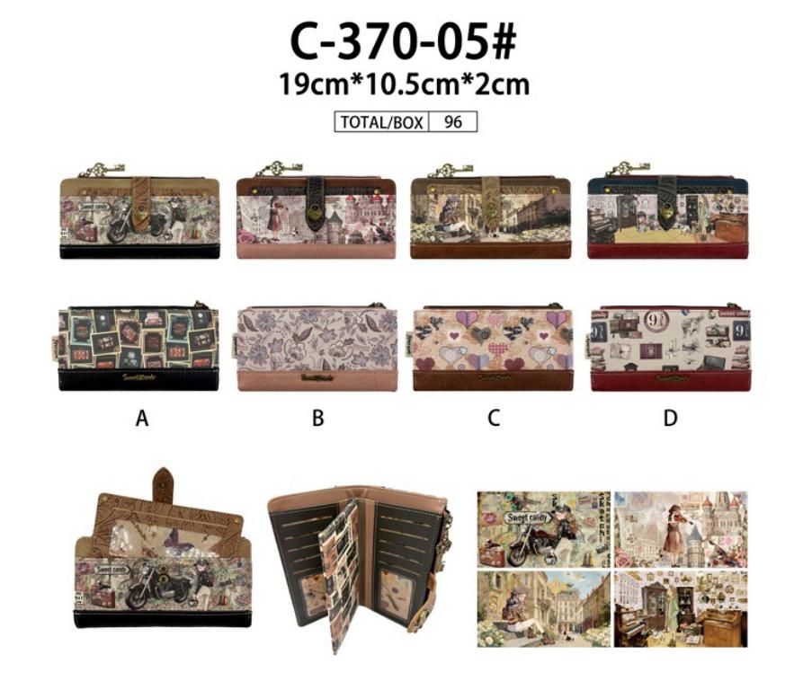 CGC370-05-All Cartera Sintética Muñeca Sweet Candy con Tarjetero Extraíble y Caja para Mujer - Imagen 1