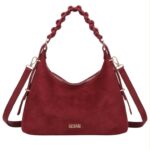 Bolso de Mano Sintético Estilo Serraje Coveri Collection con Asa Corta Trenzada de Mujer - Imagen 6