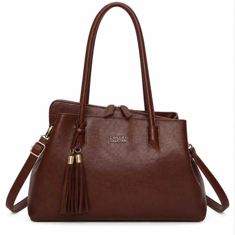 CGCC375-3-B Bolso de Hombro Coveri Collection con Silueta Asimétrica y 3 Compartimentos para Mujer - Imagen 1
