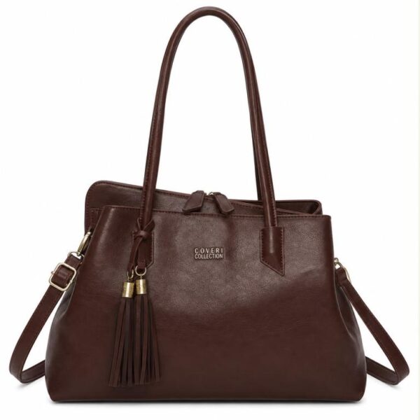 Bolso de Hombro Coveri Collection con Silueta Asimétrica y 3 Compartimentos para Mujer - Imagen 6